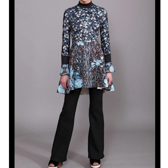 Clover Canyon Sz S Bohemian Rhapsody Dress Black Fit & Flare Stretch Party Boho - Picture 1 of 15